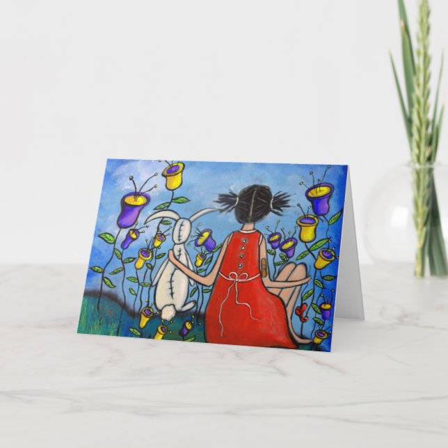 Uma verdadeira garota e um cartão coelhinho (Frente)