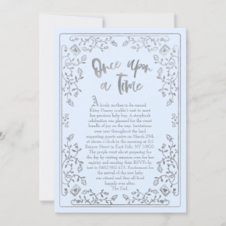 Uma Vez Em Um Convite De Chá de fraldas De Storybo