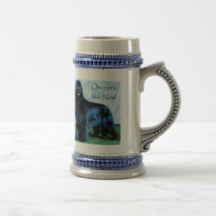 Uma vez em uma caneca de cerveja azul da cerveja