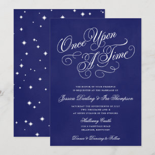 Uma Vez Em Uma Hora Convites De Casamento Real Azu