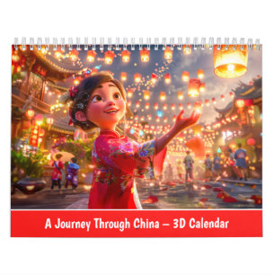 Uma Viagem pela China – Calendário 3D 2026