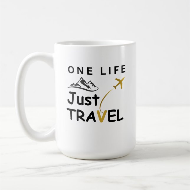 Uma vida, apenas Viagem - Caneca de viagem inspira (Esquerda)