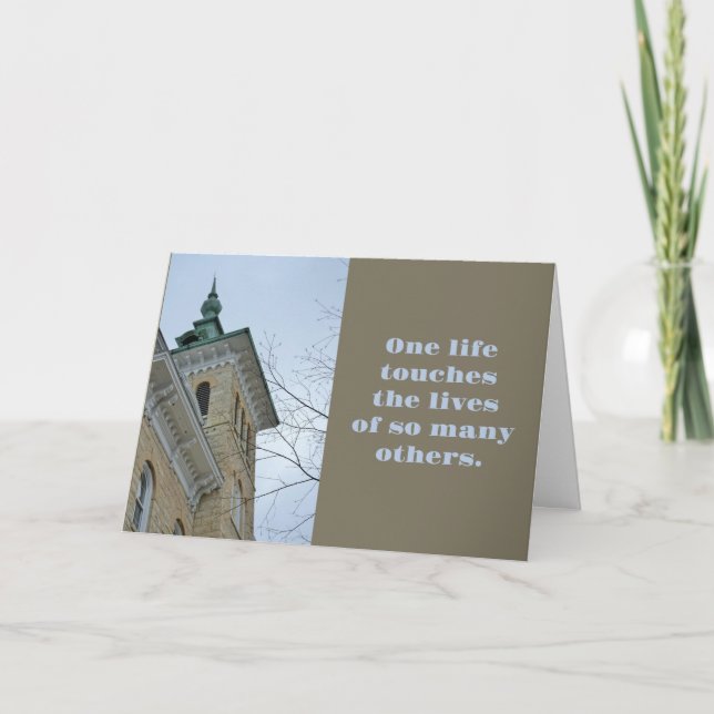 Uma vida toca no Cartões de agradecimentos do prof (Frente)