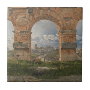Uma Vista através de Três Arcos do Coliseu