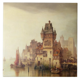 Uma vista no rio, Dordrecht, 1879 (óleo no canva