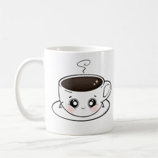 Uma xícara bonita de café - Kawaii