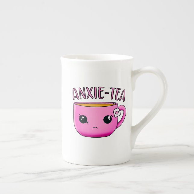 Uma xícara de Anxie-Tea Ansiedade Tea Pun (Direita)