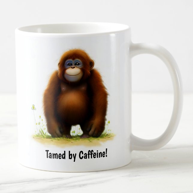 Uma Xícara de café Orangutan Pintada em 3D (Criador carregado)