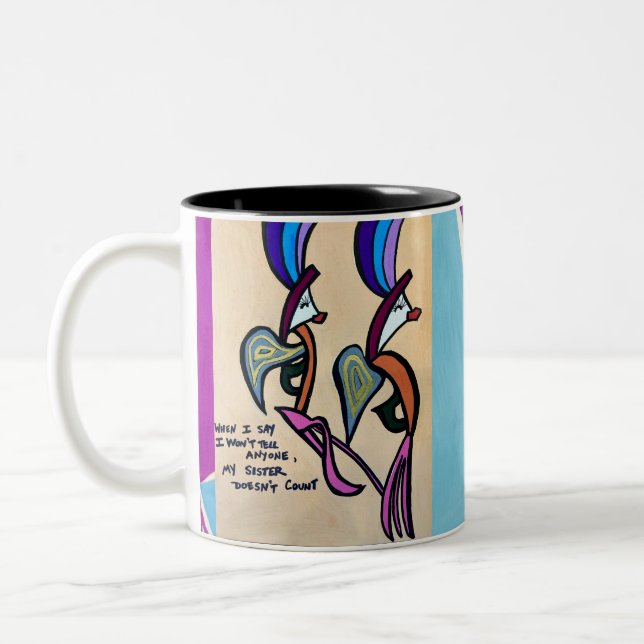 Uma xícara de café super fofa para dar a sua irmã! (Esquerda)