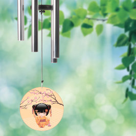 Ume Kokeshi Doll Japan Geisha Girl Yellow