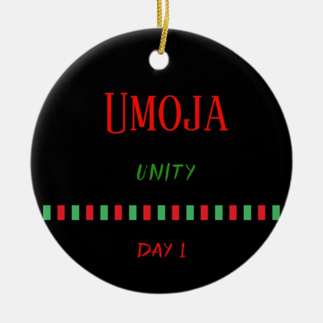 Umoja - Kwanzaa Dia 1| Ornamento (Frente)