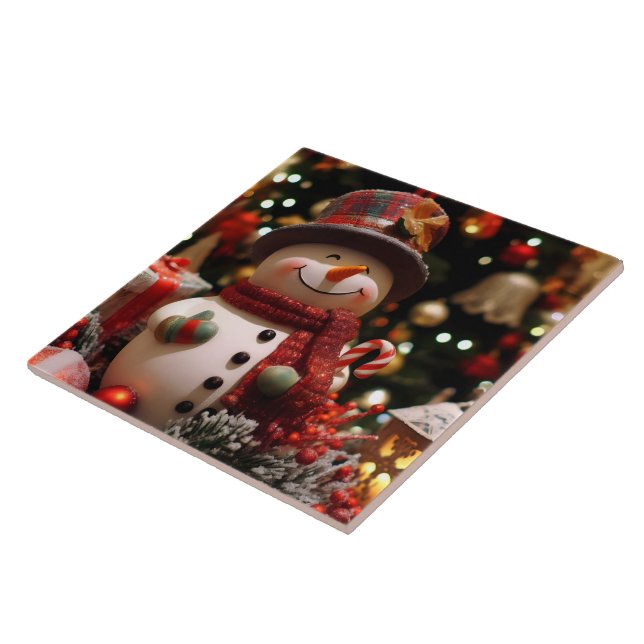 Un bonhomme de neige joyeux pour les fêtes  (Lateral)