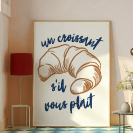 Un Croissant | Trendy Wall Art | Poster minimalist