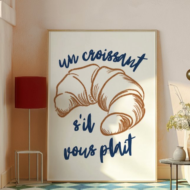 Un Croissant | Trendy Wall Art | Poster minimalist (Criador carregado)