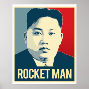 Un de Kim Jong - homem de Rocket - poster da