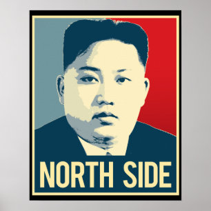 Un de Kim Jong - lado norte - poster da propaganda