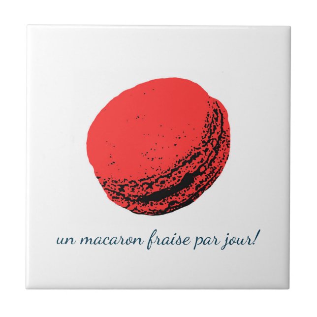 un macaron fraise par jour! (Frente)