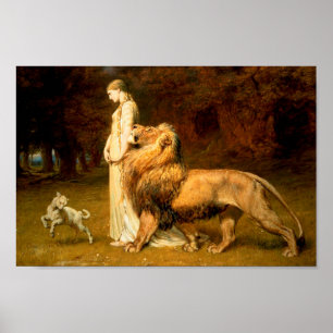 Una e o Leão de Briton Rivière - poster