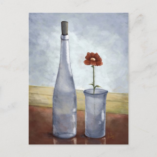 Una flor / Uma flor. Cartão postal (Frente)