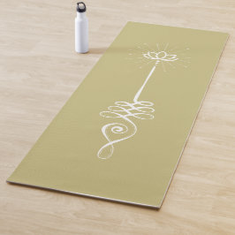 Unalome Fundo Plano - Dourado + Tapete de Yoga Nev