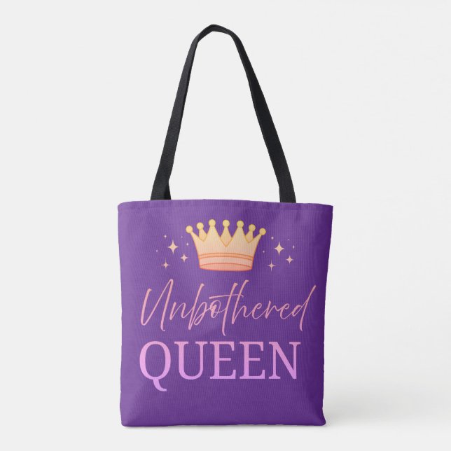 Unbothered Queen Tote Shopping Bag (Verso)