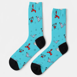 Under the Sea Crew Socks for Everyone - Aqua