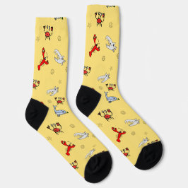 Under the Sea Crew Socks for Everyone - Yellow