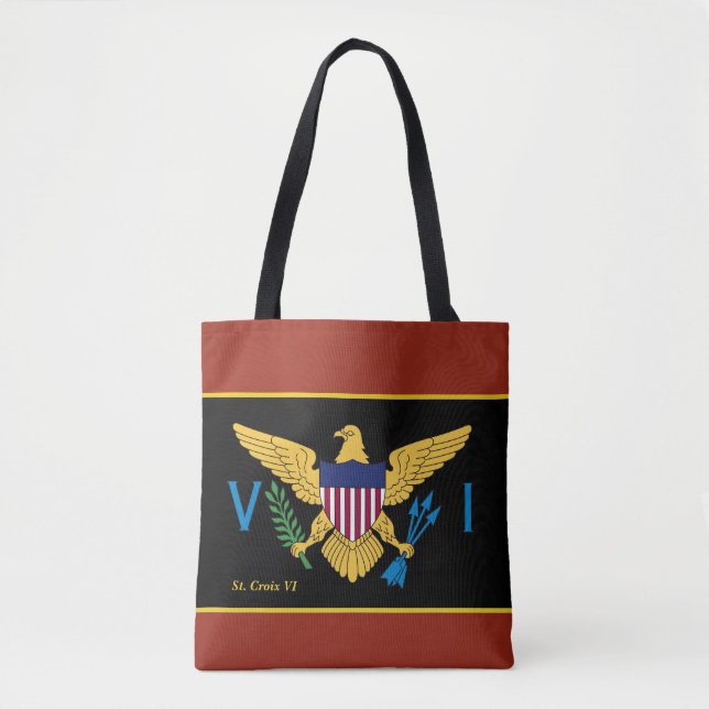 Une Estados Virgens Ilhas Virgens Bandeira Tote Ba (Frente)