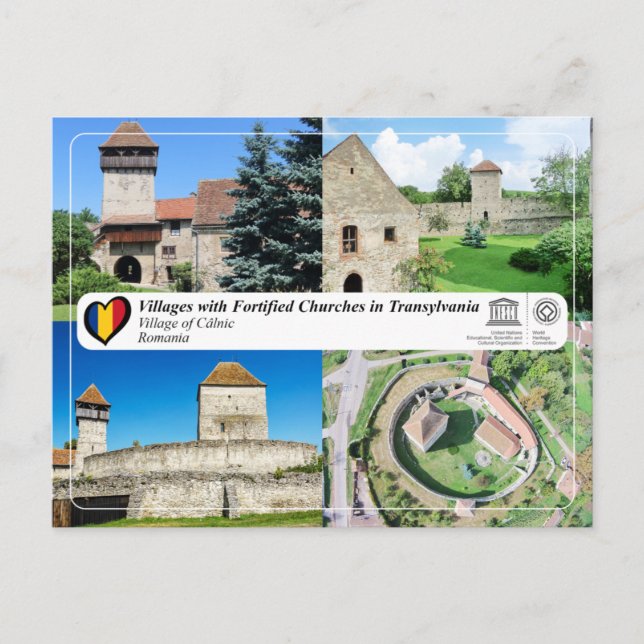 Unesco WHS - Aldeia do Cartão Postal do Câlnic (Frente)