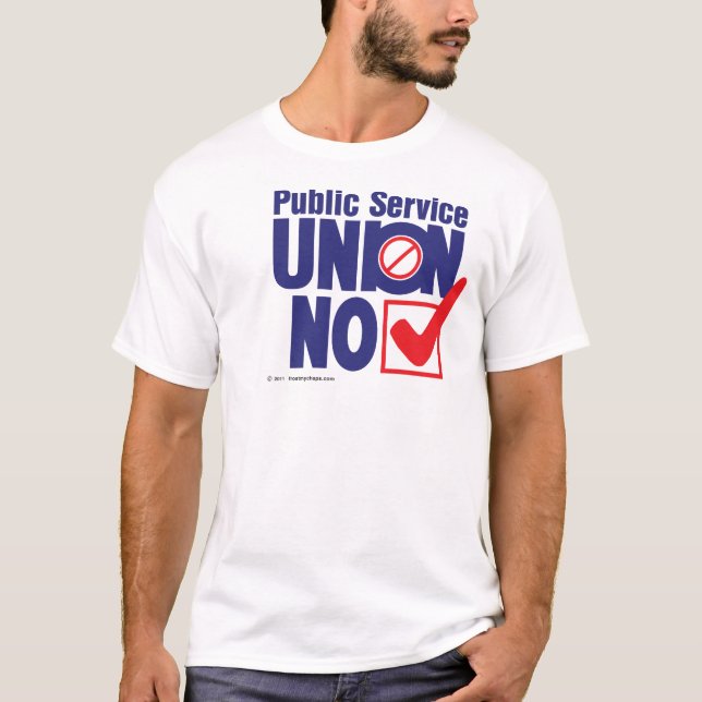União do serviço público NENHUMA - camisa (Frente)