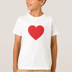 Único coração vermelho em uma camiseta dos miú