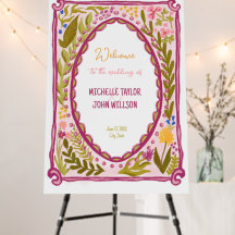 Único Floral Caprichoso Desenho à Mão Quirky Doodl