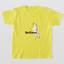Unicorn Acredite Design - Camisa Básica De T-Shirt