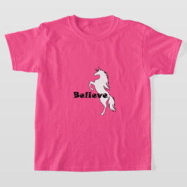 Unicorn Acredite Design - Camisa Básica De T-Shirt