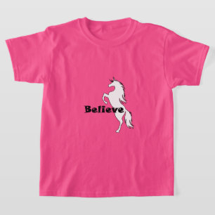 Unicorn Acredite Design - Camisa Básica De T-Shirt