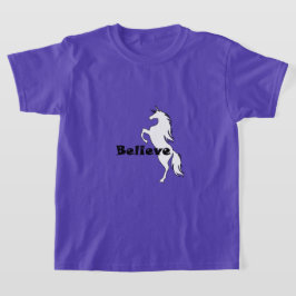 Unicorn Acredite Design - Camisa Básica De T-Shirt