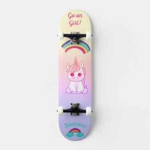 Unicorn arco-íris Skateboard