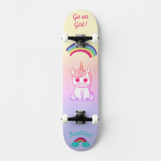 Unicorn arco-íris Skateboard