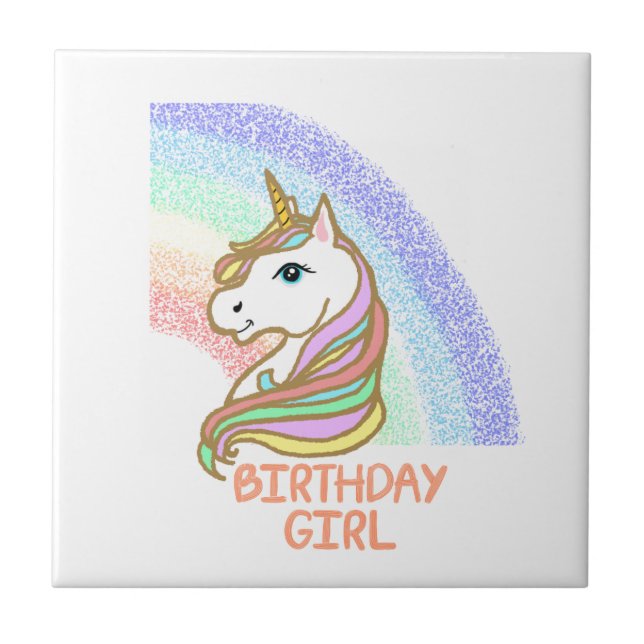 Unicorn Birthday Girl Rainbow (Frente)