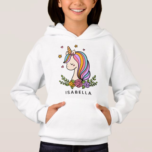 Unicorn Cute Whimsical Girly Personalised Name (Frente)