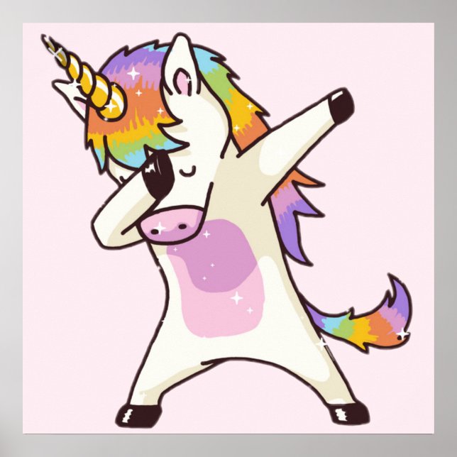 Unicorn Dab Poster (Frente)