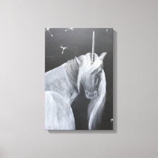 Unicorn & Dandelion canvas print