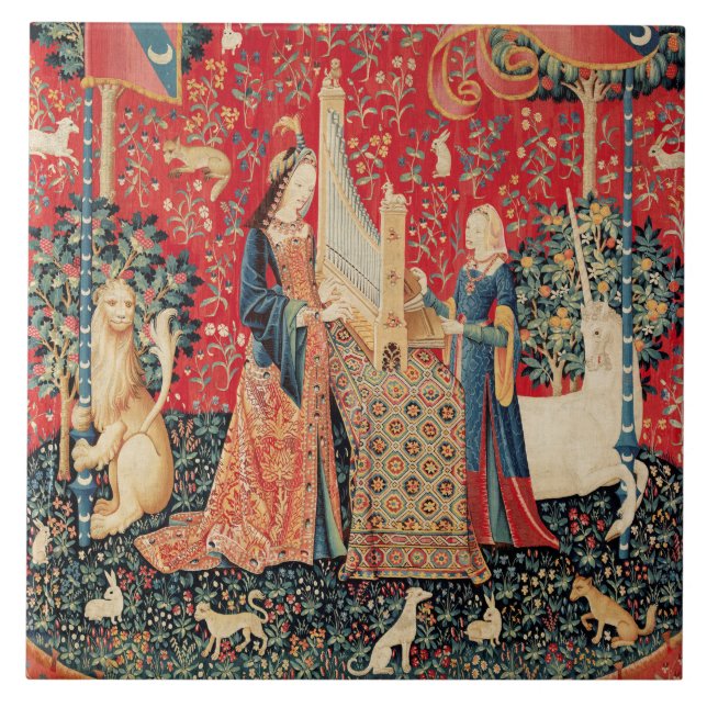 UNICORN E LADY JOGANDO ÓRGÃO COM ANIMAIS (Frente)