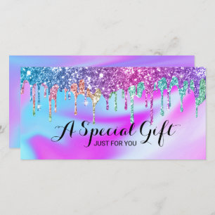 Unicorn Glitter Drives Certificados de Presente de