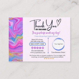 Unicorn Obrigado Cartão de visita Para Negócios De