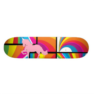 Unicorn Rainbow Clouds - Folha de skate