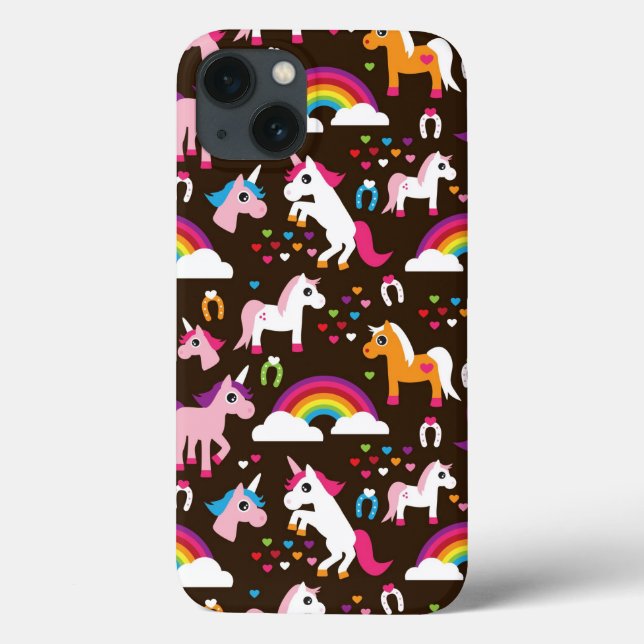 unicorn rainbow kids background horse (Verso)