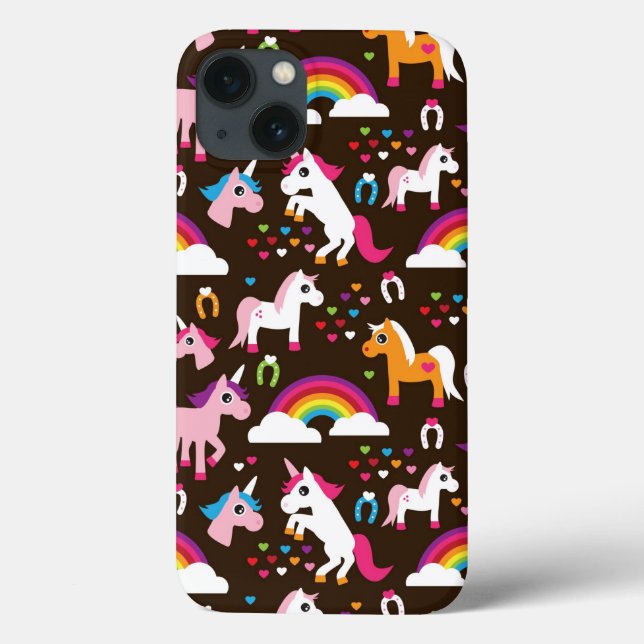 unicorn rainbow kids background horse (Verso)