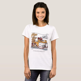 Unicorn Reindeer, mulher, camiseta branca