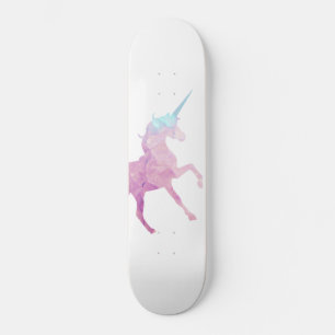 Unicorn Skateboard com textura de cristal personal